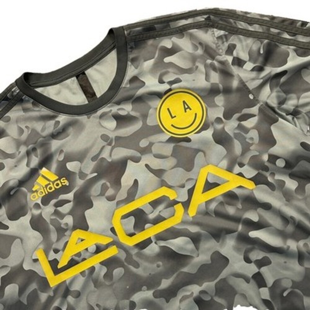 Adidas Los Angeles LACA Soccer Jersey Mens L Summer Nights Smiley Green Camo